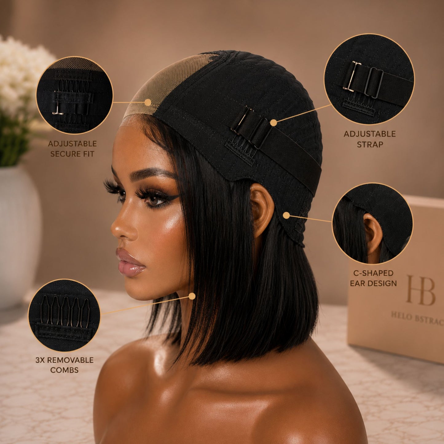 Premium Black™ HD Lace Front Bob Wig | 10 Inch